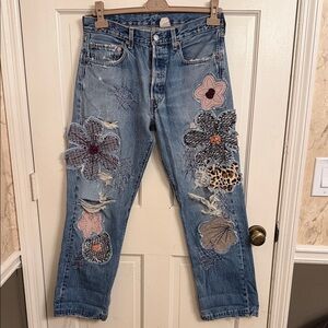Levi's Rialto Jean Project Floral Embroidered Women's Jeans size 28